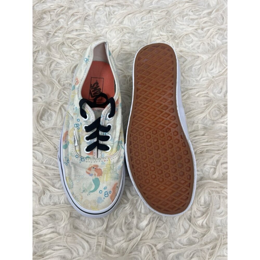 Vans x Disney Rare Little Mermaid Women's Size 7 Casual White Sneakers Shoes - Picture 2 of 8